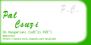 pal csuzi business card